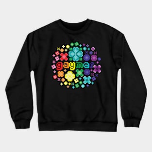 Flowery Gaymer [rainbow] Crewneck Sweatshirt